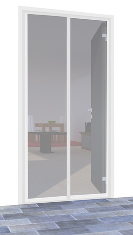 Moustiquaire rideau blanche de porte - L. 100 x H. 220 cm.  - Brico Dépôt