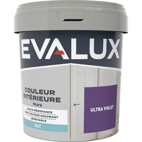 Peinture mur intérieur Mat 0,75 L ultra Violet - Evalux - Brico Dépôt