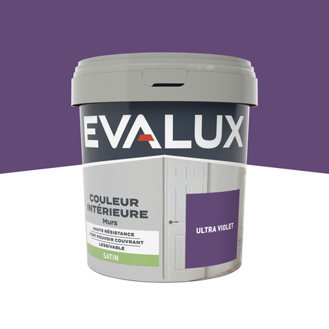 Peinture mur intérieur Satin 0,75 L ultra Violet - Evalux - Brico Dépôt