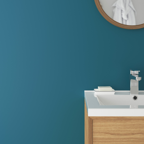 Peinture salle de bain et cuisine Satin 2,5 L turquoise - Evalux - Brico Dépôt