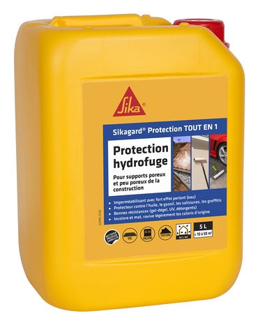 Protection hydrofuge tout en 1 - 5L - Sika - Brico Dépôt