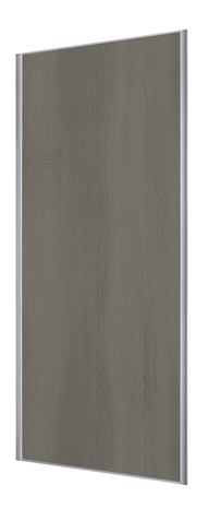 Porte coulissante chene grise profil gris "VALLA" H. 250 x L. 90 cm - Cooke and Lewis - Brico Dépôt