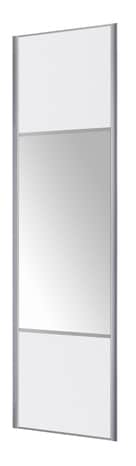 Porte coulissante miroir blanc profil blanc "valla" h. 250 x l. 60 cm - Cooke and Lewis - Brico Dépôt