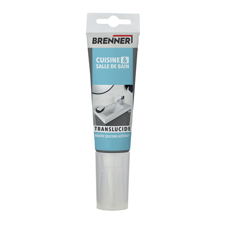 Mastic silicone sanitaire transparent 80 ml - Brenner - Brico Dépôt