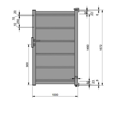 Portillon aluminium "leccio" gris - l. 1 m - Brico Dépôt