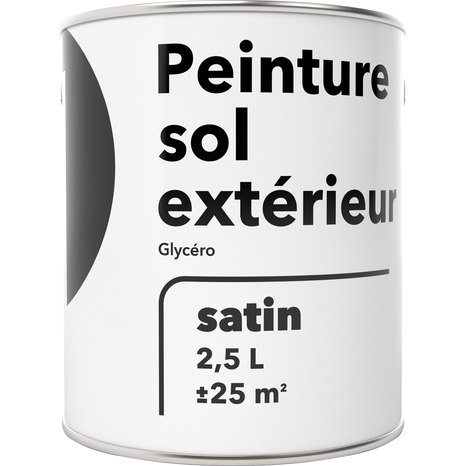 Peinture extérieur sol 2,5 L satin gris glycero - Brico Dépôt