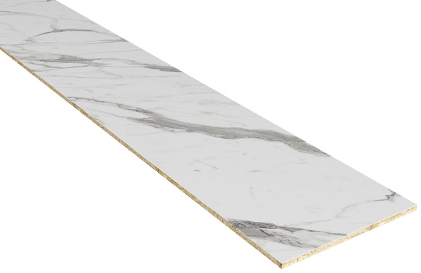Crédence stratifiée assortie réversible L. 2,44 cm - Décor marbre - Brico Dépôt