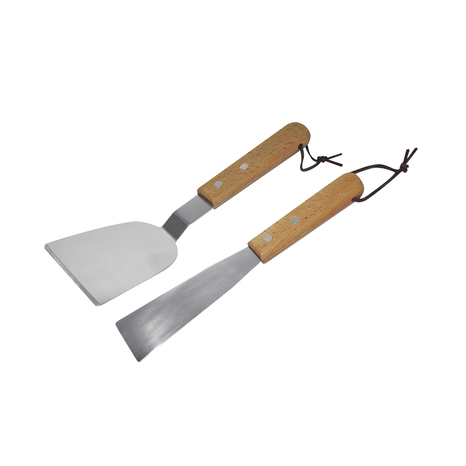 Lot 2 spatules plancha en acier inoxydable - Brico Dépôt