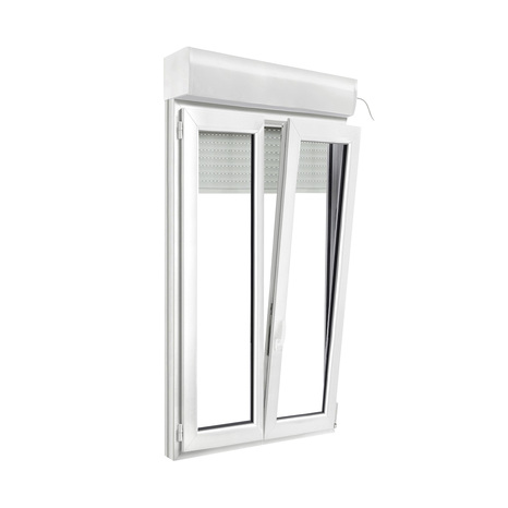 Fenêtre PVC blanc oscillo-battante 2 vantaux + volet roulant h.155 x l.100 cm - GoodHome - Brico Dépôt