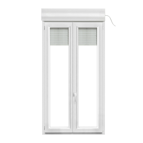 Fenêtre PVC blanc oscillo-battante 2 vantaux + volet roulant h.175 x l.100 cm - GoodHome - Brico Dépôt