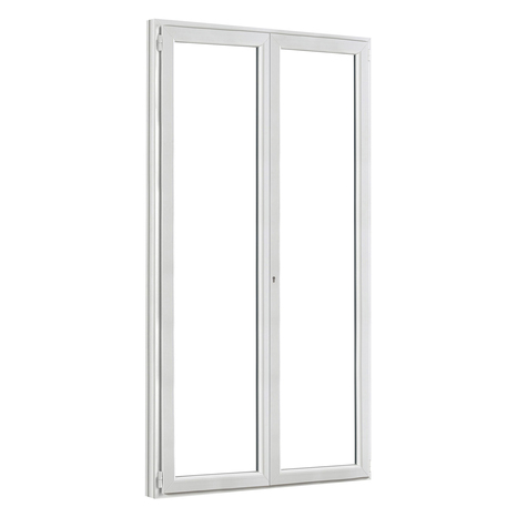 Porte-fenêtre PVC blanc 2 vantaux H.215 x l.100 cm - GoodHome - Brico Dépôt