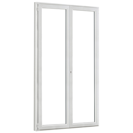 Porte-fenêtre PVC blanc 2 vantaux H.225 x l.120 cm - GoodHome - Brico Dépôt