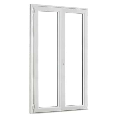 Porte-fenêtre PVC blanc 2 vantaux H.215 x l.120 cm - GoodHome - Brico Dépôt