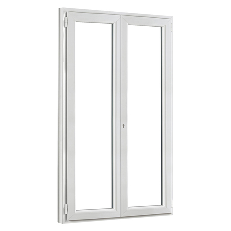 Porte-fenêtre PVC blanc 2 vantaux H.215 x l.120 cm - GoodHome - Brico Dépôt