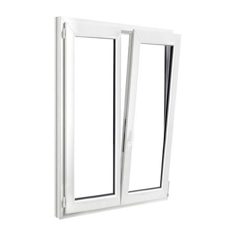 Fenêtre PVC blanc oscillo-battante 2 vantaux h.145 x l.120 cm - GoodHome - Brico Dépôt