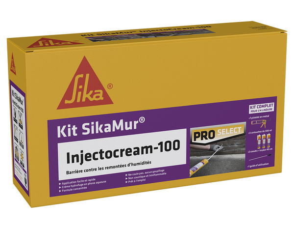 Traitement contre les humidité InjectoCream 100 Kit 20 m² - Sika - Brico Dépôt