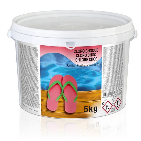 Pastilles chlore choc 20g 5 Kg Produit chimique pour le nettoyage - Brico Dépôt