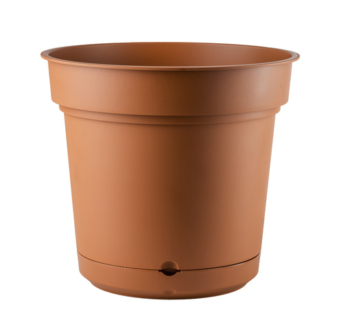 Pot rond hydral Terracotta 38 cm couleur terre cuite - Brico Dépôt