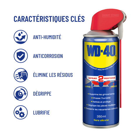 WD-40 Spray double position 350ML - WD40 - Brico Dépôt