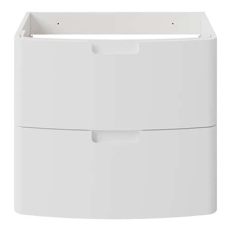 Meuble sous vasque 2 tiroirs à suspendre blanc "Himalia" L. 70 x H. 60 x P. 45cm - GoodHome - Brico Dépôt
