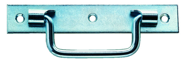 Poignée à platine en acier zingué - Blanc - L. 140 x l. 25 mm - AFBAT - Brico Dépôt