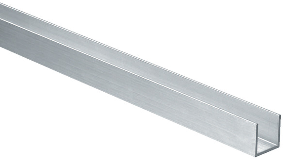Profilé en U aluminium brut L. 1 m 20x20 mm intérieur 17 mm - Brico Dépôt