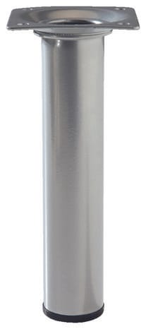 Pied rond en acier gris aluminium H. 150 mm Ø 30 mm - Handix - Brico Dépôt