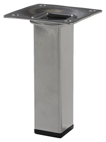 Pied carré en acier gris alu 25x25 mm H. 100 mm - Handix - Brico Dépôt