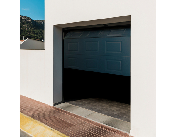 Porte de garage sectionnelle motorisée - Grise - 200 x 240 cm - Brico Dépôt