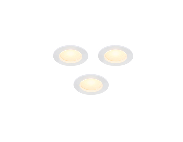 Lot de 3 spots LED "Thorold" blanc IP20 - 500 lm - Colours - Brico Dépôt