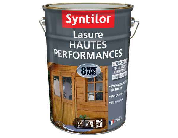 Lasure incolore 5 L 12m²/L - Intérieur et extérieur - satin - Syntilor - Brico Dépôt