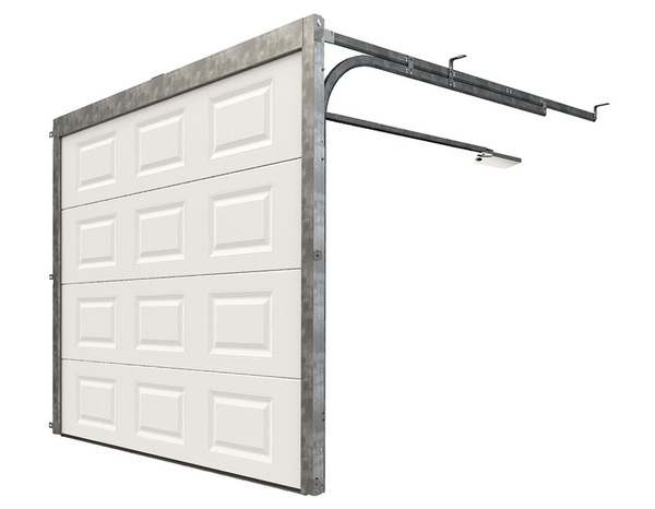 Porte de garage à cassettes motorisée blanche - H. 200 x L. 240 cm - Brico Dépôt