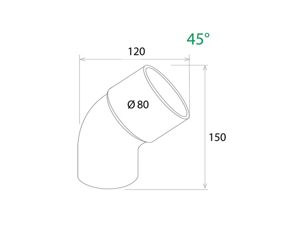 Coude 45° Mâle/Femelle pour gouttière PVC gris anthracite Ø 80 - First - Brico Dépôt