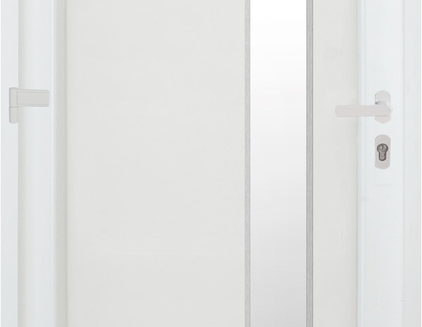 Porte entrée PVC blanc "Elen" H. 215 x l. 90 droite - Geom - Brico Dépôt