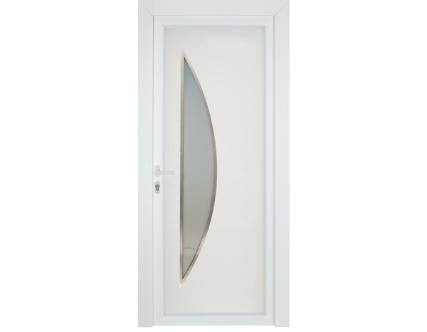 Porte entrée PVC blanc "Ferla" H. 215 x l. 90 droite - Geom - Brico Dépôt