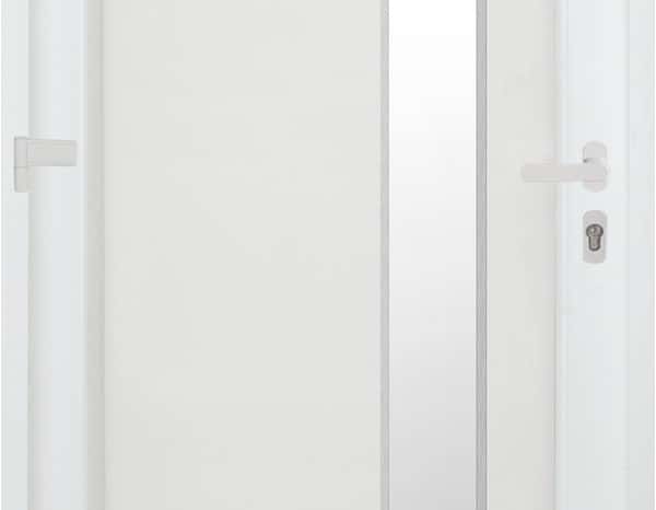 Porte entrée PVC blanc "Ferla" H. 215 x l. 90 gauche - Geom - Brico Dépôt