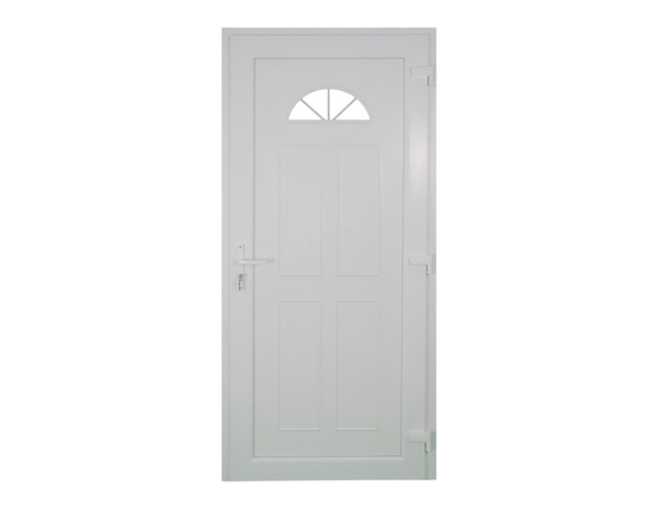 Porte entrée PVC blanc "Dilys" H. 215 x l. 90 gauche - Geom - Brico Dépôt
