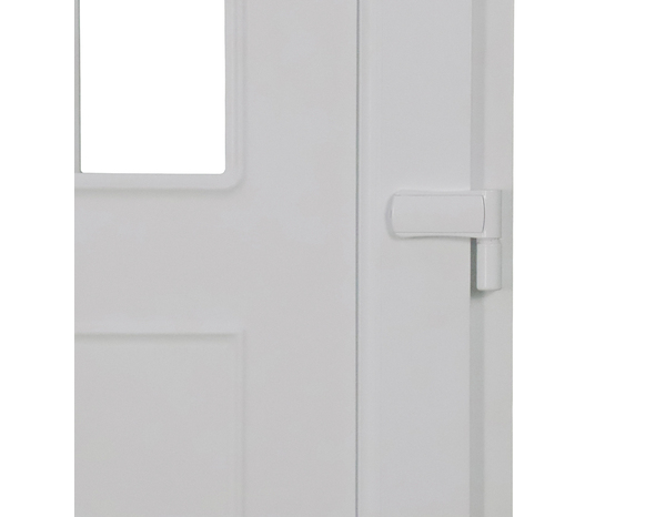 Porte entrée PVC blanc "Ogus" H. 215 x l. 90 gauche - Geom - Brico Dépôt