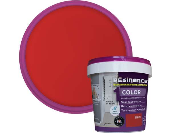 Résine colorée rouge, pour rénover les éléments muraux 250 ml - Resinence - Brico Dépôt