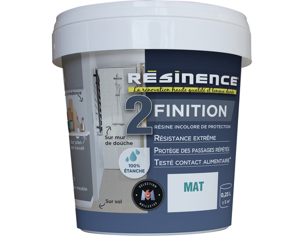 Résine incolore mat pour protection des douches et sanitaires,250 ml - Resinence - Brico Dépôt