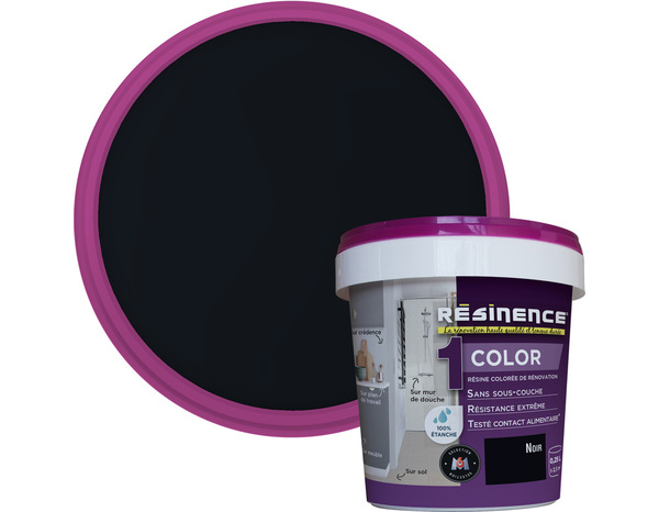 Résine colorée noir, pour rénover les éléments muraux 250 ml - Resinence - Brico Dépôt