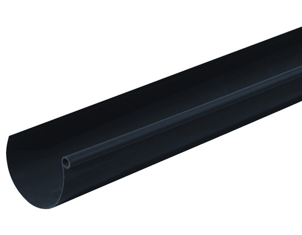 Profil de gouttière demi-ronde PVC gris anthracite- développé 25 - 2 mètres - First - Brico Dépôt