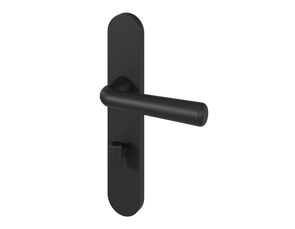 Poignée de porte "Derenic" avec serrure à condamnation - Noir - Entraxe adaptable 165-195 mm - Cooke and Lewis - Brico Dépôt