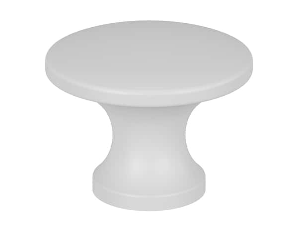 Bouton de meuble rond plat "Iza" - Blanc - Ø 30 mm - Brico Dépôt