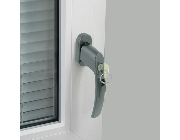 Poignée de fenêtre "Miniac" avec serrure et clés - Gris - Entraxe 43 mm - Cooke and Lewis - Brico Dépôt