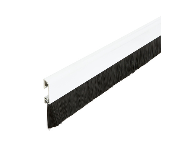 Bas de porte avec brosse aspect blanc à clipser - L. 1 m x Ép. 25 mm - Diall - Brico Dépôt