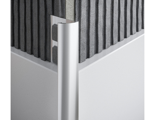 Profilé un quart de rond extérieur aluminium argenté mat 6 mm - Diall - Brico Dépôt