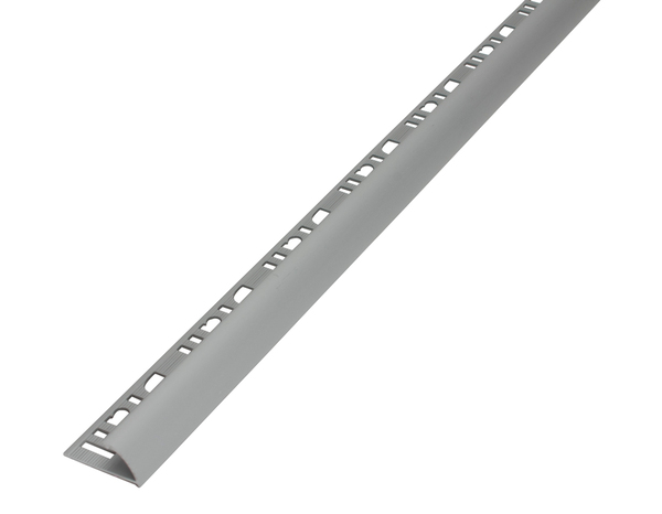 Profilé un quart de rond extérieur aluminium argenté mat 12,5 mm - Diall - Brico Dépôt