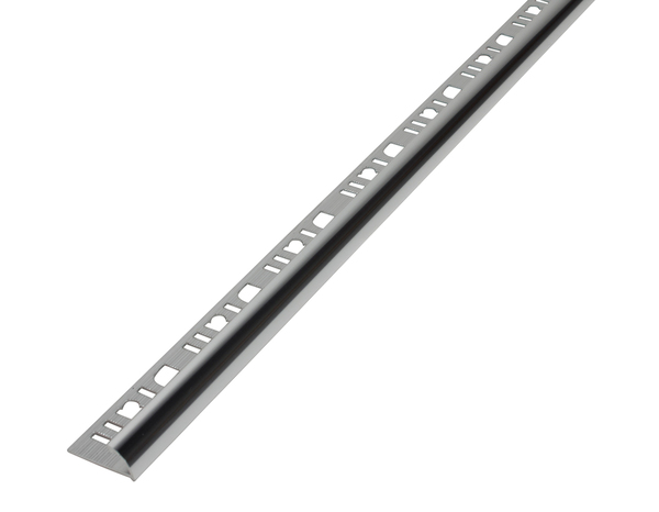 Profilé un quart de rond extérieur aluminium chromé mat 9 mm - Diall - Brico Dépôt