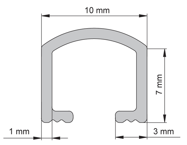 Listel aluminium mat 10 mm le listel - H. 10 mm - Diall - Brico Dépôt